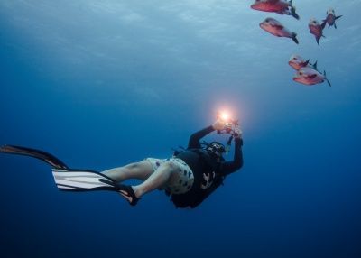 underwater photography course diver