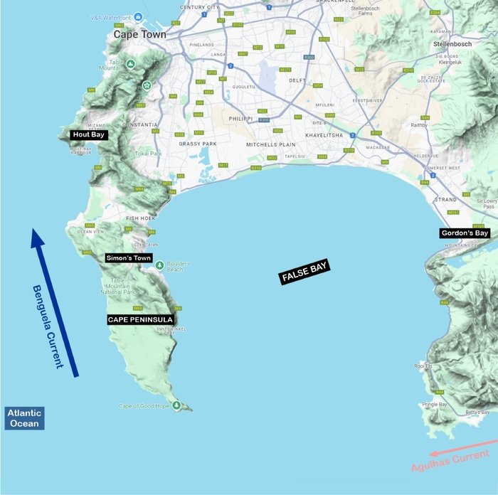 Cape Peninsula False Bay Map