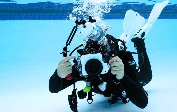 Diver in training