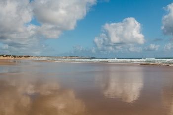 tofo scuba travel beach reflection