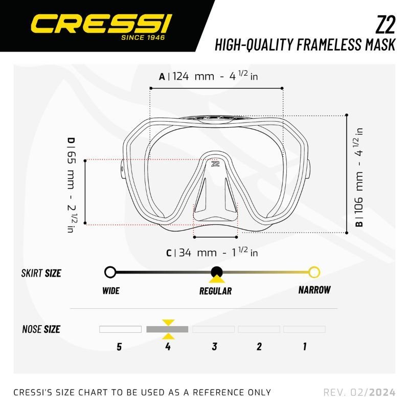 Cressi Z2 Frameless Dive Mask - Image 3