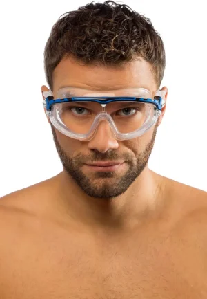 skylight-goggles-sil-clear-frame-black-blue#2.jpg. Skylight Silicon Swimming Goggles